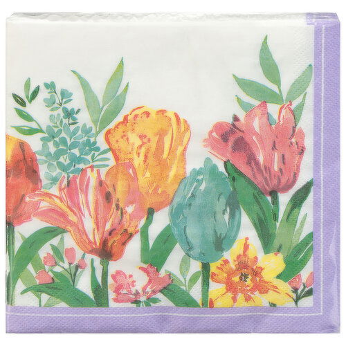 Party Creations Napkins, Beautiful Blooms