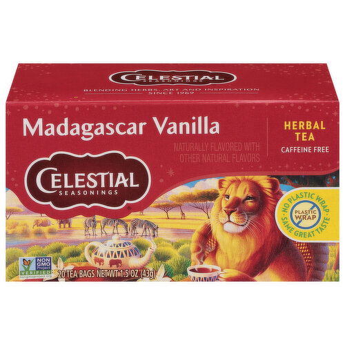 Celestial Seasonings Herbal Tea, Caffeine Free, Madagascar Vanilla, Tea Bags