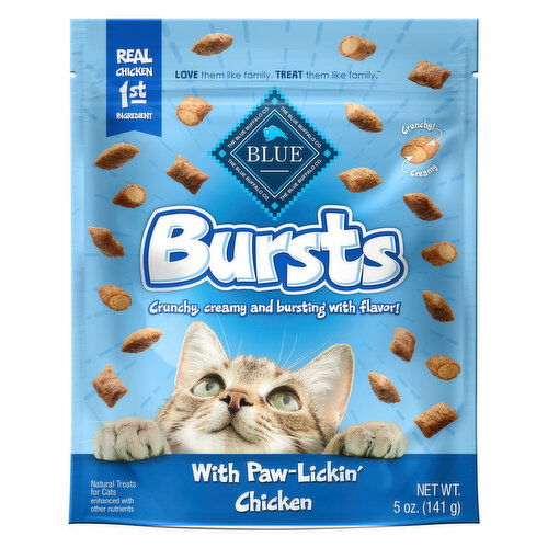 Blue Buffalo Blue Bursts Treats for Cats, with Paw-Lickin Chicken