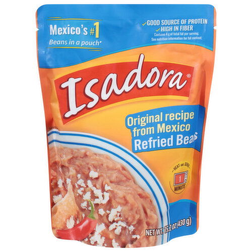 Isadora Refried Beans, Original Recipe from Mexico