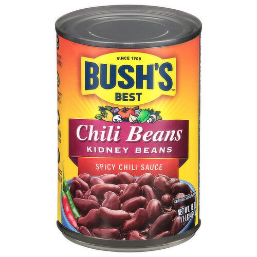 Bush's Best Kidney Beans Spicy Chili Sauce Chili Beans