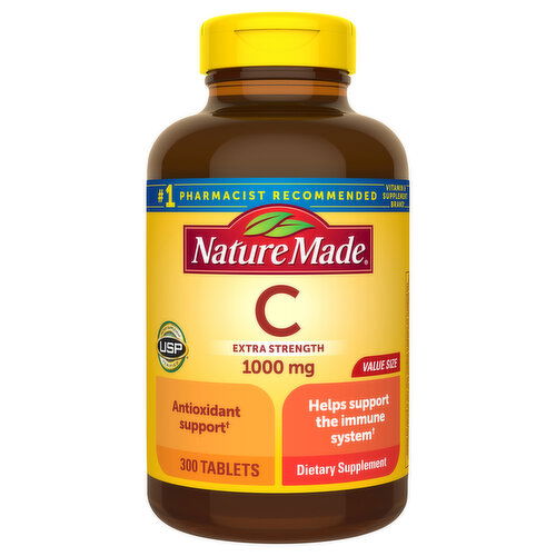 Nature Made Vitamin C, Extra Strength,1000 mg, Tablets, Value Size