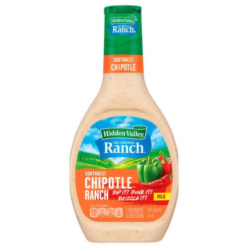 Hidden Valley The Original Ranch Condiment & Dressing, Southwest Chipotle Ranch, Mild