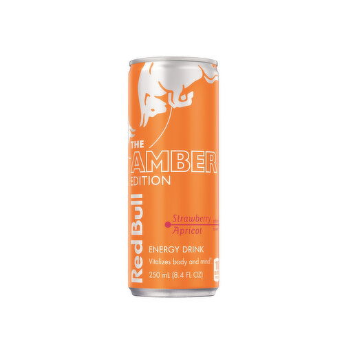 Red Bull Amber Edition Energy Drink, Strawberry Apricot, 80mg Caffeine