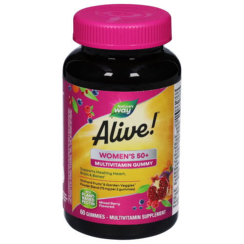 Nature's Way Alive! Multivitamin Gummy, Women's 50+, Gummies, Mixed Berry Flavored