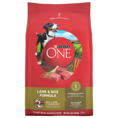 Purina One Dog Food, Natural, Lamb & Rice Formula, Adult