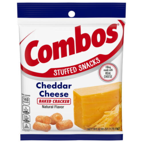 Combos Stuffed Snacks Cheddar Cheese Baked Crackers