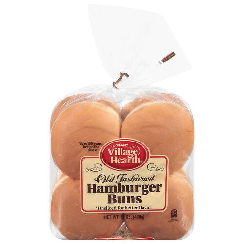 Village Hearth Buns, Hamburger, Old Fashioned