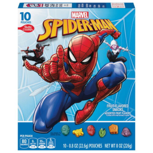 Betty Crocker Marvel Spider-Man Assorted Fruit Flavors Fruit Flavored Snacks