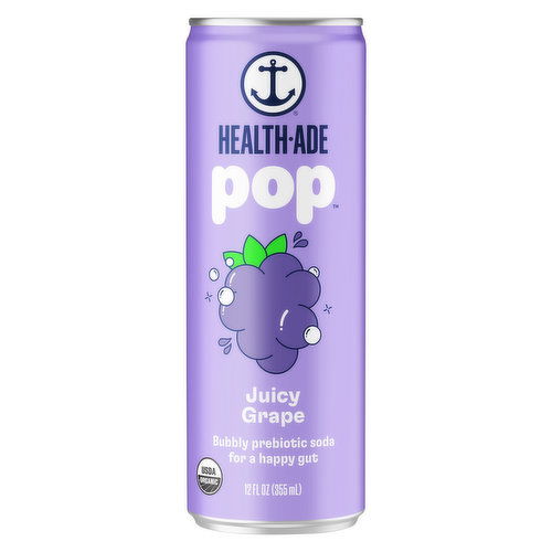 Health-Ade Pop Prebiotic Soda, Juicy Grape