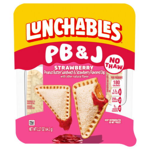 Lunchables Strawberry Peanut Butter Sandwich & Strawberry Flavored Dip