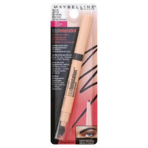 maybelline Total Temptation Brow Definer, Deep Brown 315