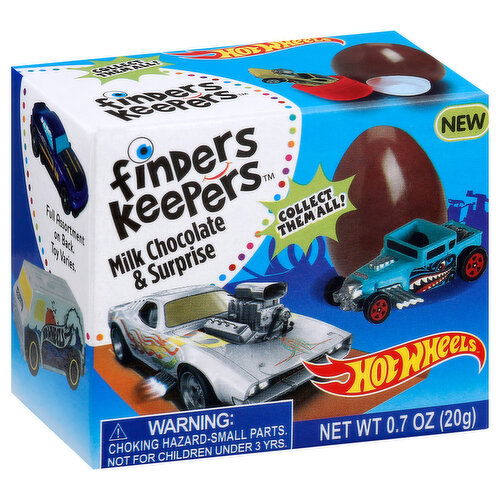 Finders Keepers Milk Chocolate & Surprise, Hot Wheels