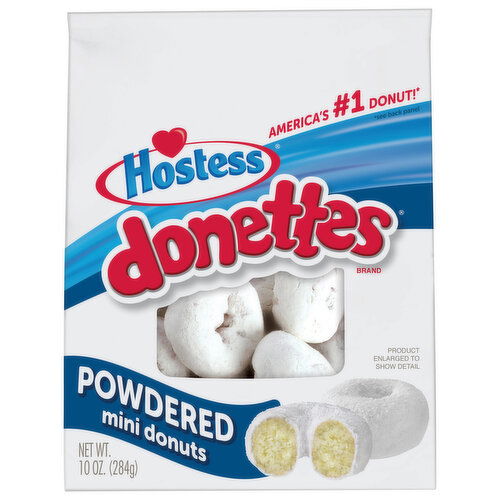 Hostess Donettes Donuts, Powdered, Mini