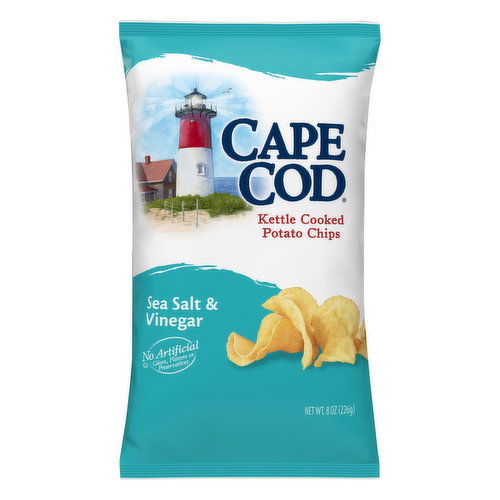 Cape Cod Potato Chips, Sea Salt & Vinegar, Kettle Cooked