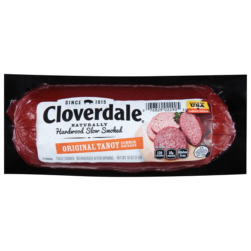 Cloverdale Summer Sausage, Original Tangy