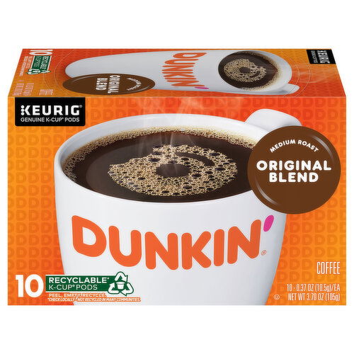 Dunkin' K-Cup Pods Medium Roast Original Blend Coffee