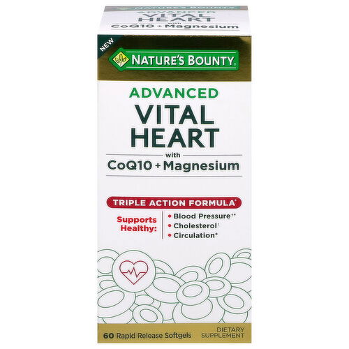 Nature's Bounty Triple Action Formula Advanced Vital Heart with CoQ10 + Magnesium