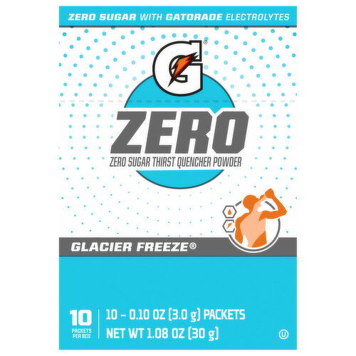 Gatorade Zero Thirst Quencher Powder, Zero Sugar, Glacier Freeze