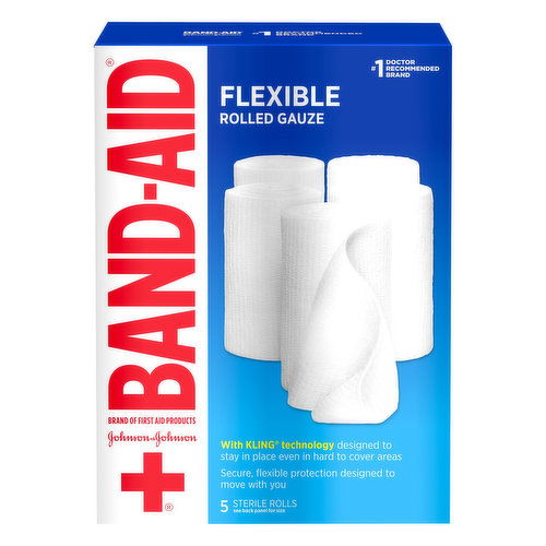 Band-Aid Rolled Gauze, Flexible