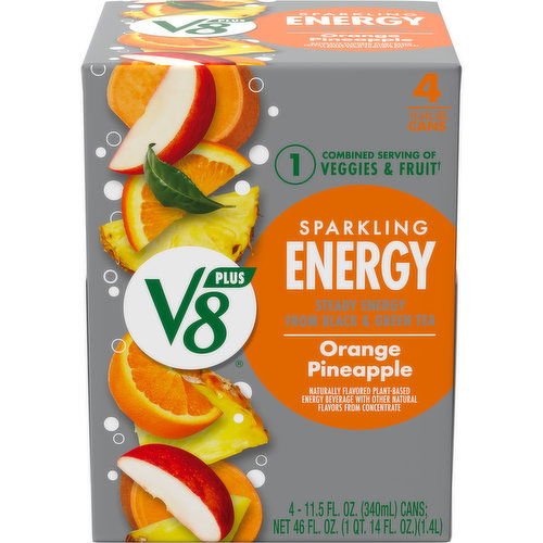 V8® +Energy® Sparkling Orange Pineapple Juice Energy Drink