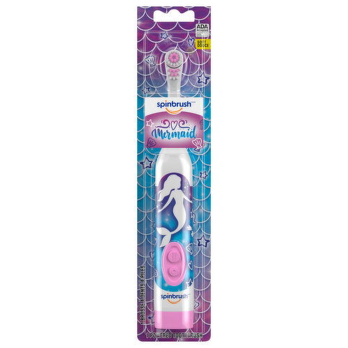 Spinbrush Kid's Toothbrush, Powered, Mermaid, Soft