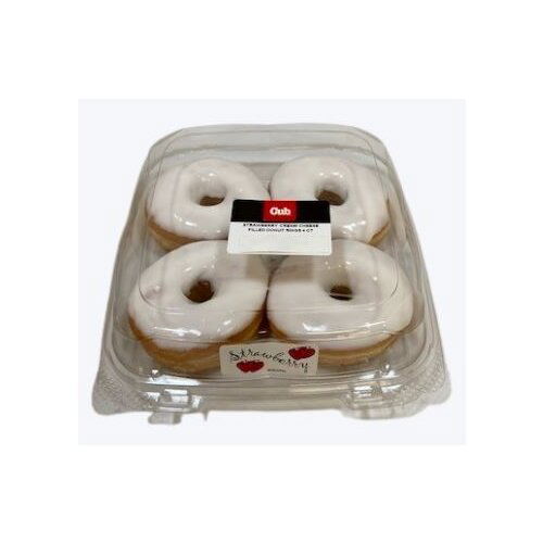 Cub Bakery Strawberry Cream Cheese
Filled Donut Rings, 4 Count