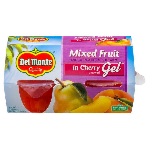 Del Monte Flavored Gel, Mixed Fruit in Cherry