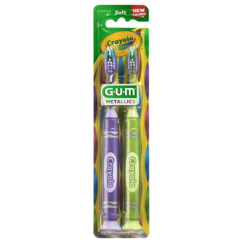 GUM Toothbrushes, Crayola, Soft