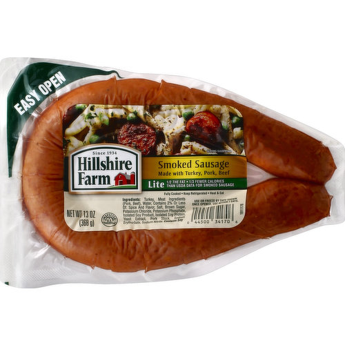 Hillshire Farm Sausage, Smoked, Lite