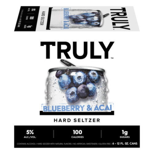 Truly Hard Seltzer, Blueberry & Acai