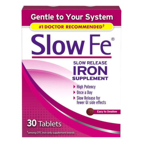 Slow Fe Iron Supplement, Slow Release, Tablets