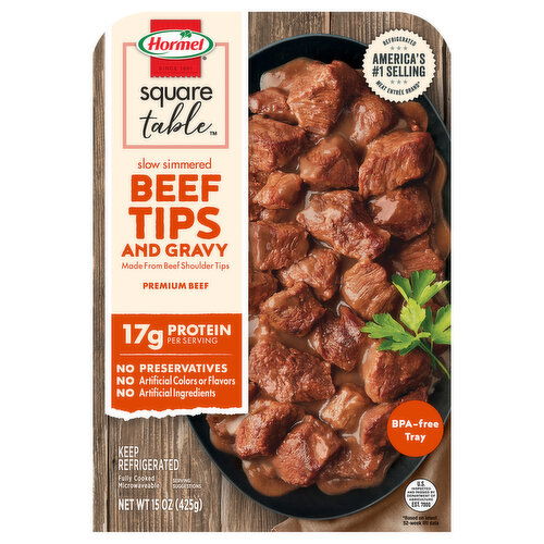 Hormel Square Table Slow Simmered Beef Tips and Gravy