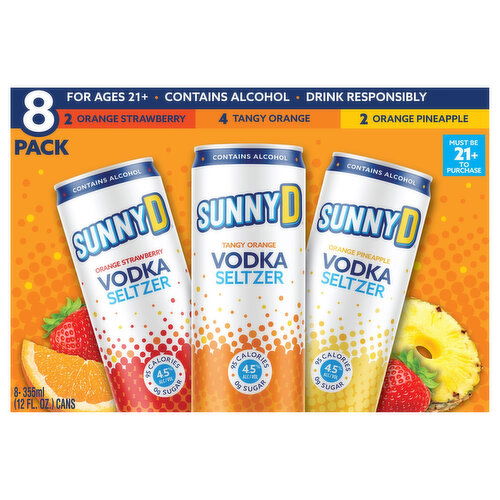 Sunny D Assorted 8 Pack Vodka Seltzer
