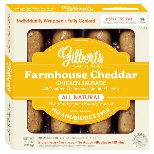 Gilberts Cheddar Chicken Sausage