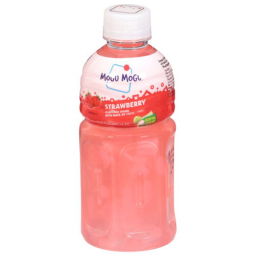 Mogu Mogu Flavored Drink, with Nata de Coco, Strawberry