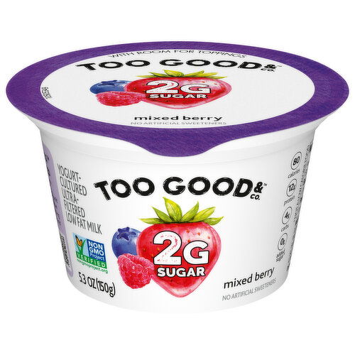 Too Good & Co. Yogurt, Mixed Berry, Blended