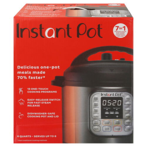 Instant Pot Duo 6 Quart 7in1 Multi-Use Pressure Cooker - brushed store stainless stee