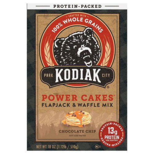 Kodiak Power Cakes Flapjack & Waffle Mix, Chocolate Chip