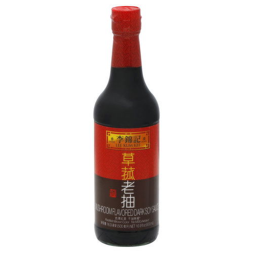 Lee Kum Kee Soy Sauce, Dark, Mushroom Flavored