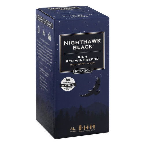 Bota Box Nighthawk Black Red Wine Blend, Rich, California