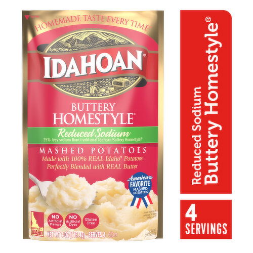 Idahoan Buttery Homestyle Reduced Sodium Mashed Potatoes