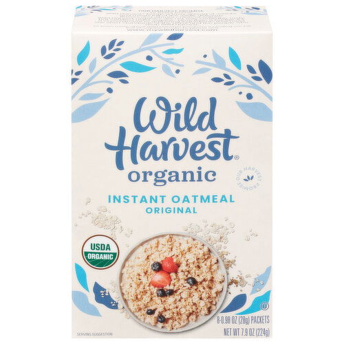 Wild Harvest Oatmeal, Instant, Organic, Original