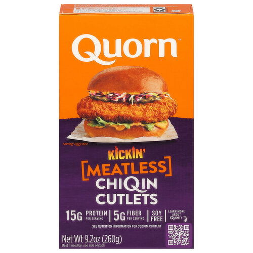 Quorn Chiqin Cutlets, Meatless, Kickin'