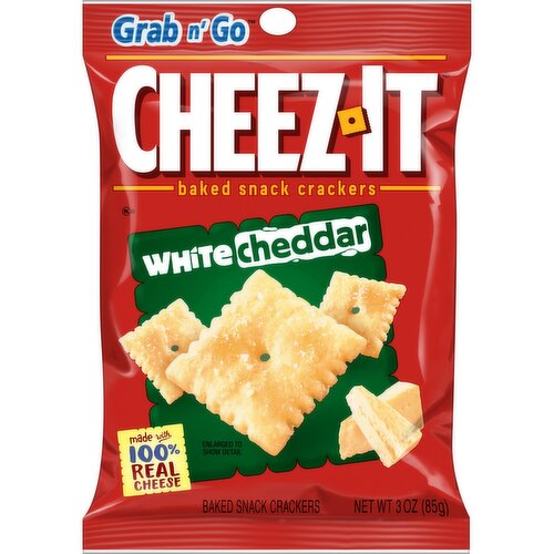 Cheez-It Grab n' Go Baked Snack Cheese Crackers, White Cheddar