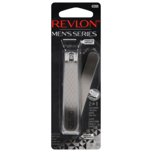 Revlon Men's Series Nail Clipper, 2-in-1