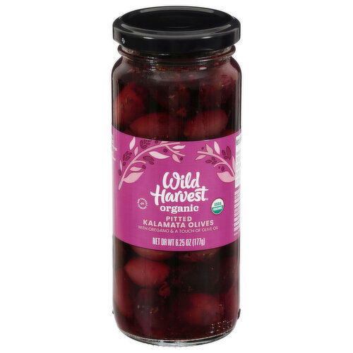 Wild Harvest Kalamata Olives, Organic, Pitted