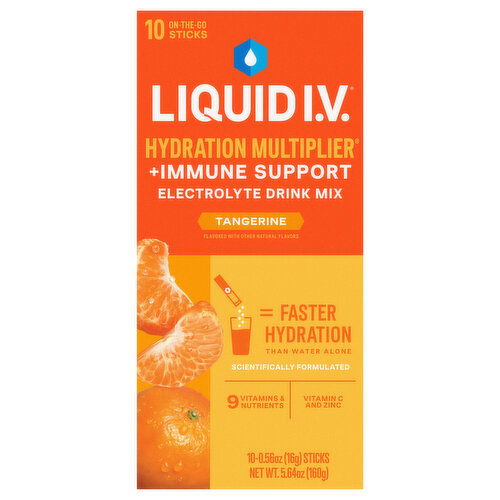 Liquid I.V. Hydration Multiplier +Immune Support Tangerine Electrolyte Drink Mix