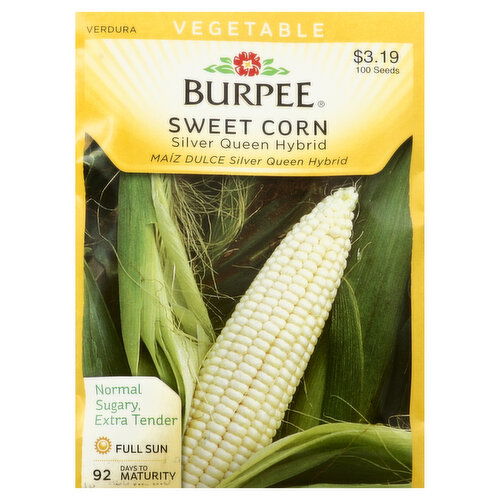 Burpee Seeds, Sweet Corn, Silver Queen Hybrid