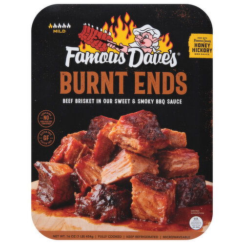 Famous Dave's Burnt Ends, Honey Hickory, Mild